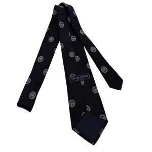 Rivetz of Boston Yale University Lux et Veritas Crest Navy Blue Silk Tie USA